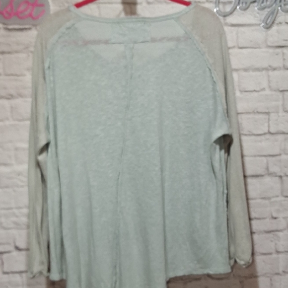 We The Free Light Sage Green Long Sleeve Henley - Picture 8 of 8